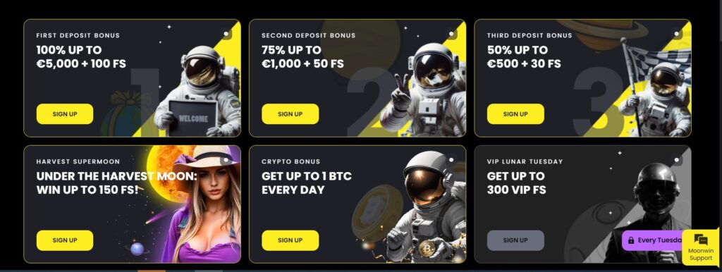 Moonwin casino bonus